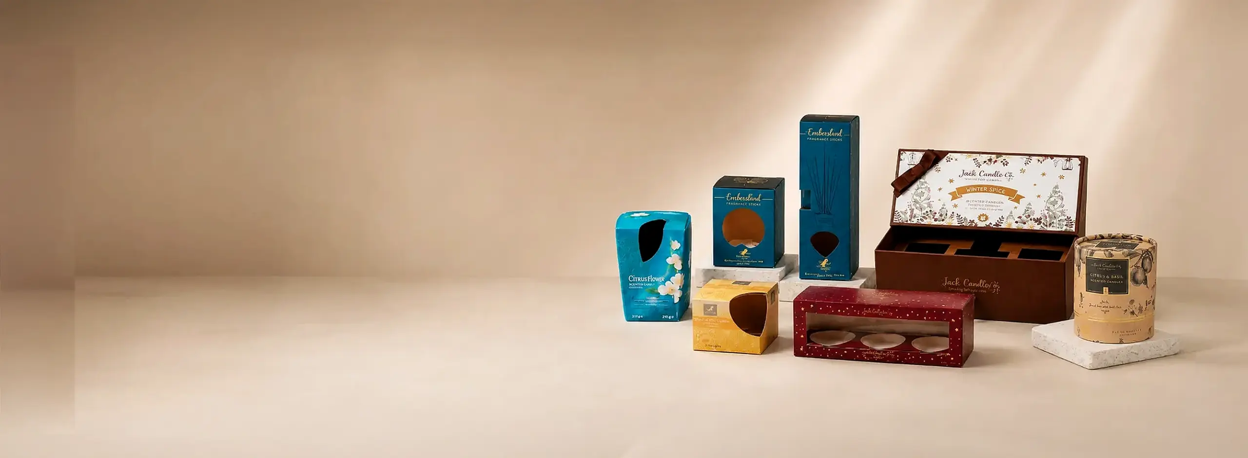 Custom Candle Packaging Boxes for Jar Candles, Gift Sets & Home Fragrance