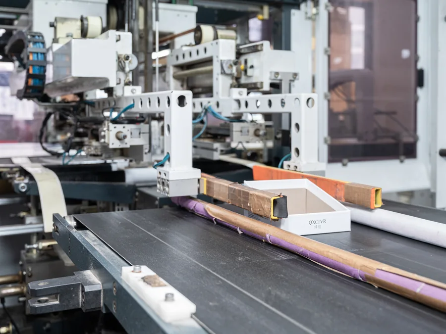 Automated paper box forming line