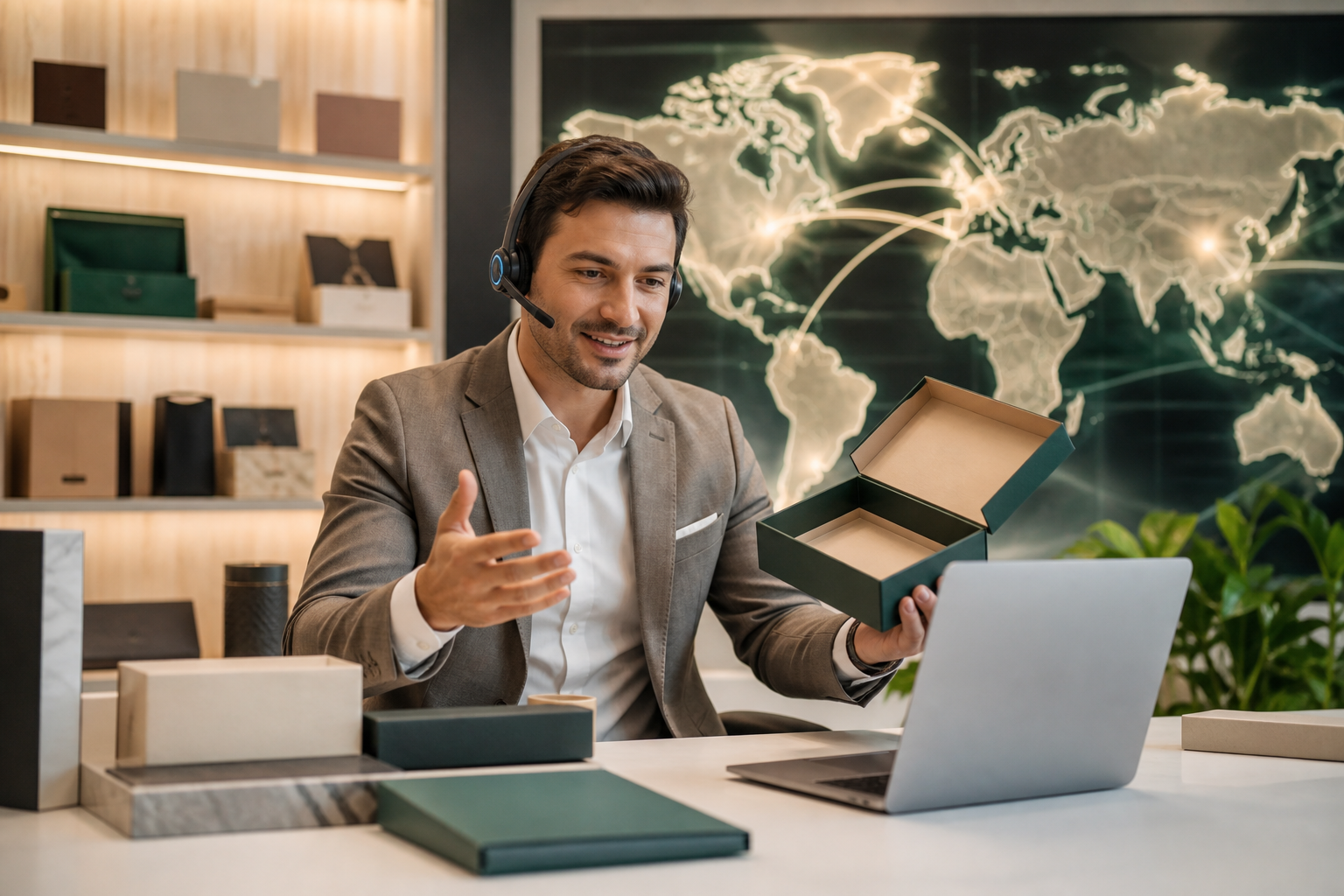 International packaging account manager supporting global communication