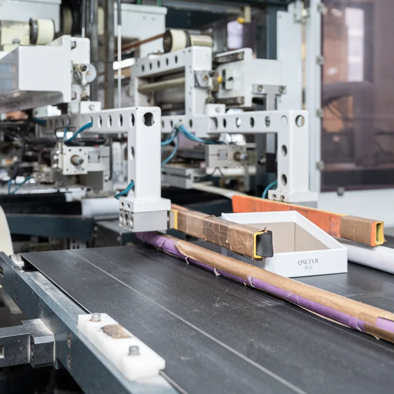 Automated paper box forming line